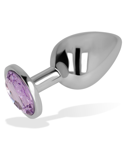 OHMAMA - PLUG ANAL CON CRISTAL VIOLETA 8 CM