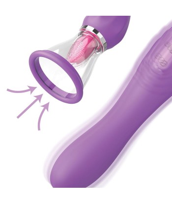 FANTASY FOR HER - ULTIMATE PLEASURE MAX MANGUERA DE SUCCIÓN CON LENGUA ESTIMULADORA MORADO