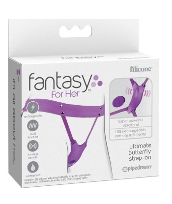 FANTASY FOR HER - ARNES MARIPOSA VIBRADOR, RECARGABLE and CONTROL REMOTO VIOLETA