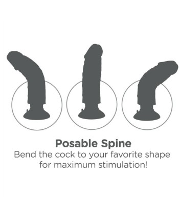 KING COCK - DILDO VIBRADOR CON TESTICULOS 20.3 CM NATURAL