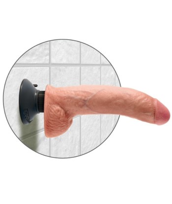 KING COCK - DILDO VIBRADOR CON TESTICULOS 23 CM NATURAL