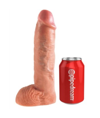 KING COCK - STRAP-ON CON DILDO HUECO 25.5 CM Y TIRANTES COLOR CARNE