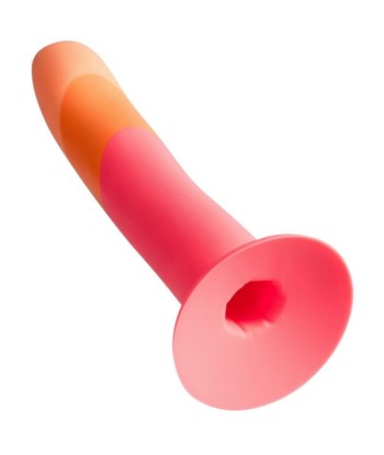 ROMP - DIZI DILDO SILICONA CON VENTOSA TRICOLOR 18 CM