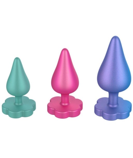 ROMP - LUSTER KIT DE ENTRENAMIENTO ANAL S-M-L CON BASE EN FORMA DE FLOR