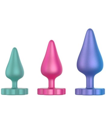 ROMP - LUSTER KIT DE ENTRENAMIENTO ANAL S-M-L CON BASE EN FORMA DE FLOR