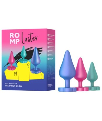 ROMP - LUSTER KIT DE ENTRENAMIENTO ANAL S-M-L CON BASE EN FORMA DE FLOR