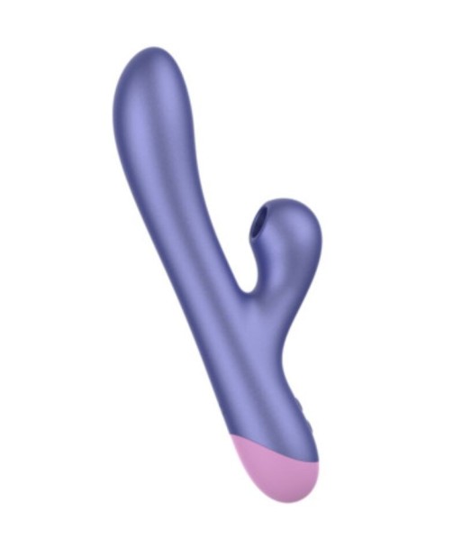 ROMP - PULSE VIBRADOR RABBIT DUAL PUNTO G AZUL ELÉCTRICO