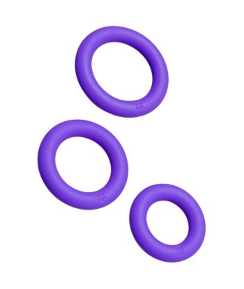 ROMP - REMIX TRIO SET DE 3 ANILLOS PARA PENE SILICONA MORADO