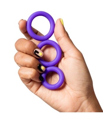ROMP - REMIX TRIO SET DE 3 ANILLOS PARA PENE SILICONA MORADO