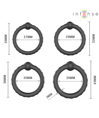 INTENSE - MICHIEL SET DE 4 ANILLOS MODELO 10
