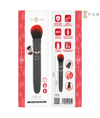 INTENSE - EMILIA VIBRADOR BROCHA CON EFECTO CALOR 16 CM