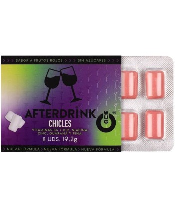 WUG After Drink – El chicle funcional que te ayuda a recuperar energía tras la noche BLISTER 8 UDS