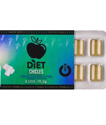 WUG diet - El chicle funcional sin azúcar con sabor menta BLISTER 8 UDS