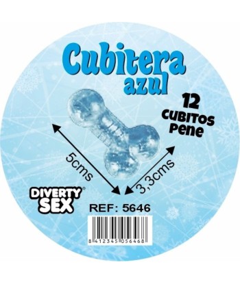 DIABLO PICANTE - CUBITERA 12 PENES SILICONA DURA PARA COLGAR AZUL