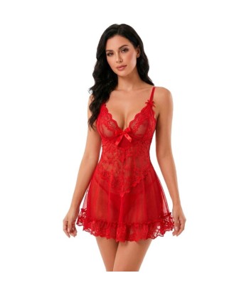 LIVCO CORSETTI FASHION - NUIT SET CAMISETA PANTY ROJO 2028 S-M