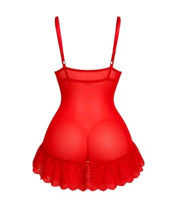 LIVCO CORSETTI FASHION - NUIT SET CAMISETA PANTY ROJO 2028 S-M