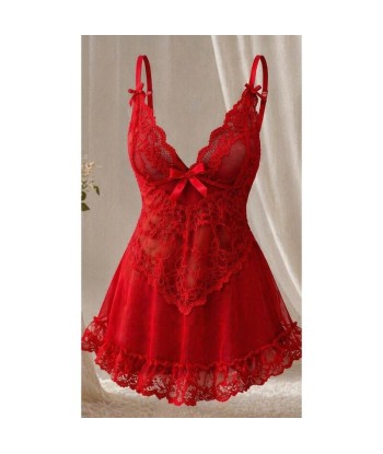 LIVCO CORSETTI FASHION - NUIT SET CAMISETA PANTY ROJO 2028 L-XL