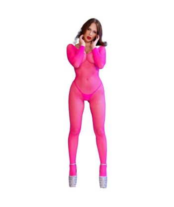 CHILIROSE - CR 4894 BODYSTOCKING MALLA ROSA NEON S-M