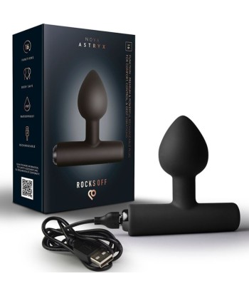 ROCKS-OFF - NOVA ASTRYX PREMIUM PLUG ANAL RECARGABLE 16 FUNCIONES NEGRO