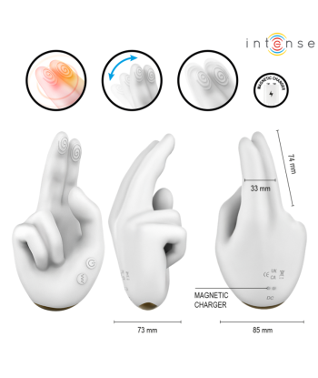 INTENSE - JIMMY ESTIMULADOR MULTIFUNCIÓN CON FORMA DE MANO, VIBRACIÓN Y CALOR