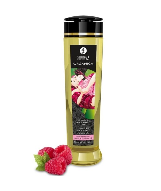 SHUNGA - ACEITE DE MASAJE ORGÁNICO FRAMBUESA 240 ML