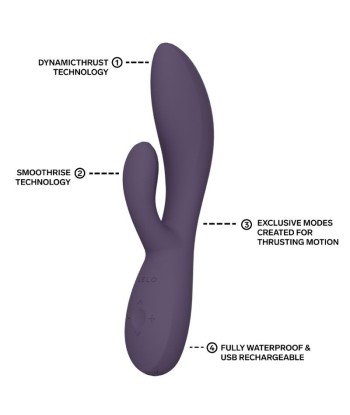 LELO - INA THRUST VIBRADOR RABBIT CON EMPUJE MORADO