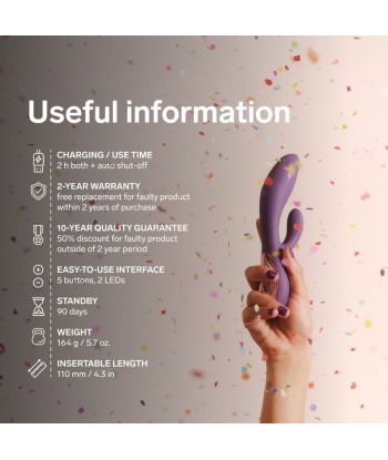 LELO - INA THRUST VIBRADOR RABBIT CON EMPUJE MORADO