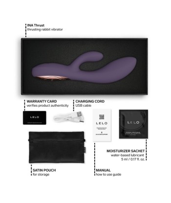 LELO - INA THRUST VIBRADOR RABBIT CON EMPUJE MORADO