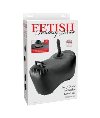 FETISH FANTASY SERIES - SILLÓN HINCHABLE BODY DOCK CON DILDO 69,2 CM NEGRO