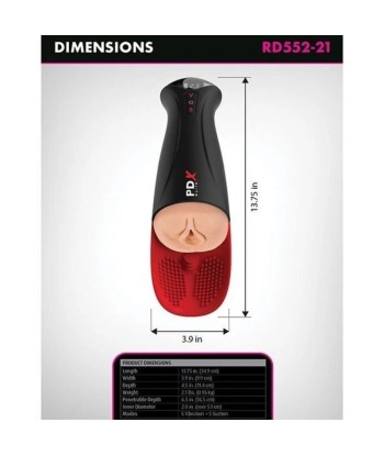 PDX ELITE - MASTURBADOR AUTOMÁTICO FUCK-O-MATIC PRO XL 42 CM