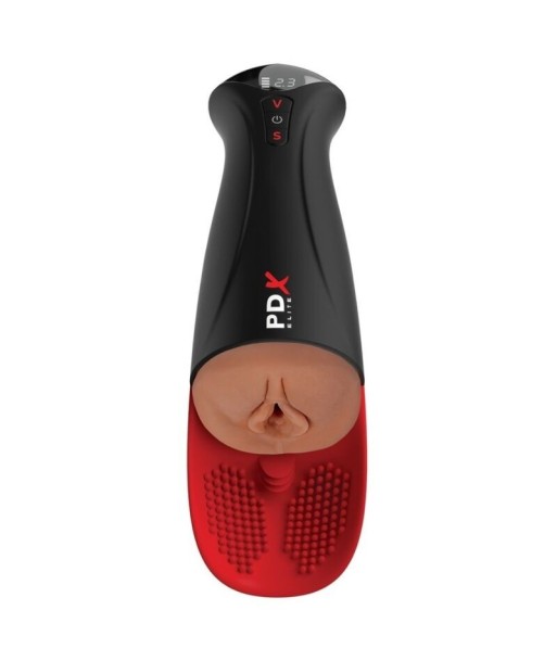 PDX ELITE - MASTURBADOR AUTOMÁTICO FAP-O-MATIC PRO XL VIBRADOR MARRÓN 34.9 CM