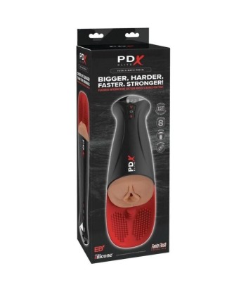 PDX ELITE - MASTURBADOR AUTOMÁTICO FAP-O-MATIC PRO XL VIBRADOR MARRÓN 34.9 CM