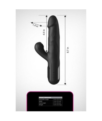 FETISH FANTASY SERIES - VIBRADOR RABBIT SONIX SILICONE THRUSTER NEGRO