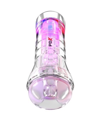 PDX ELITE - MASTURBADOR TRANSPARENTE VIEWTUBE XXL LED STROKER 27.3 CM