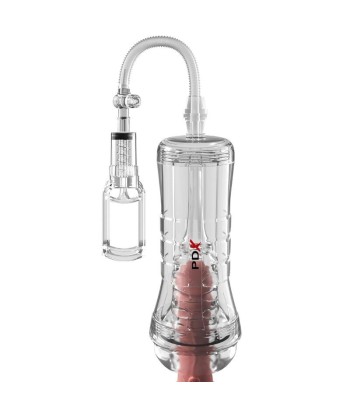 PDX ELITE - MASTURBADOR TRANSPARENTE VIEWTUBE VAC XXL CON BOMBA DE SUCCIÓN 27.3 CM