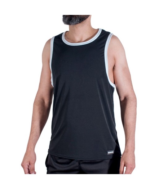 MACHO - CMV004 CAMISETA GYM NEGRA S-M