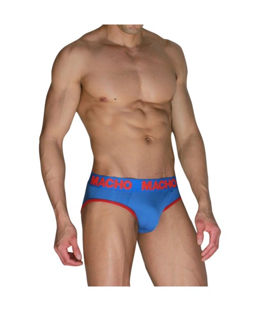 MACHO - MCH005 SLIP CLÁSICO AZULÓN ROJO S