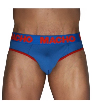 MACHO - MCH005 SLIP CLÁSICO AZULÓN ROJO S