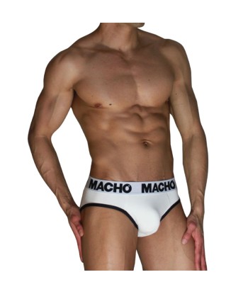 MACHO - MCH006 SLIP CLÁSICO BLANCO NEGRO S