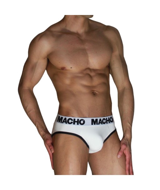 MACHO - MCH006 SLIP CLÁSICO BLANCO NEGRO S