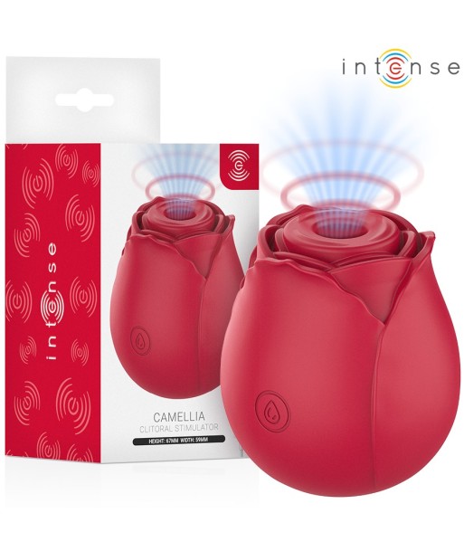 INTENSE - CAMELLIA ROSA SUCCIONADOR DE CLÍTORIS POR ONDAS BURDEOS