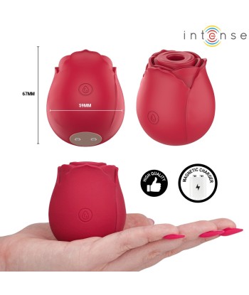 INTENSE - CAMELLIA ROSA SUCCIONADOR DE CLÍTORIS POR ONDAS BURDEOS