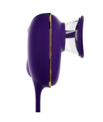 SHE.E.O - SUCCIONADOR DE CLÍTORIS CON EFECTO LICKING Y ESTIMULADOR ANAL MORADO