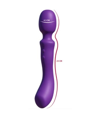 SHE.E.O - WAND MASAJEADORA VIBRADORA DE DOBLE EXTREMO MORADA