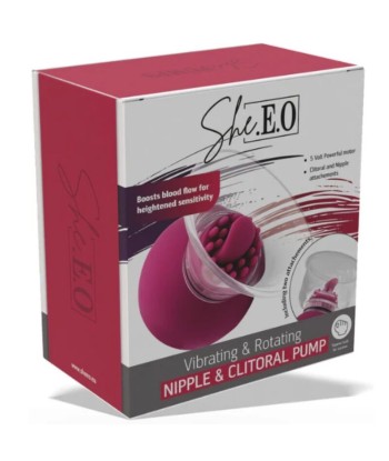 SHE.E.O - BOMBA VIBRADORA Y GIRATORIA PARA PEZONES Y CLÍTORIS