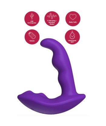 SHE.E.O - ESTIMULADOR ANAL VIBRADOR ROTATIVO CON CONTROL REMOTO MORADO