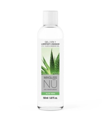 MIXGLISS - GEL NÜ 2 EN 1 LUBRICANTE BASE AGUA Y MASAJE NURU ALOE VERA 150 ML