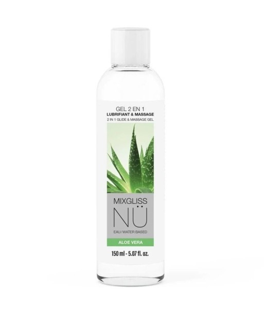 MIXGLISS - GEL NÜ 2 EN 1 LUBRICANTE BASE AGUA Y MASAJE NURU ALOE VERA 150 ML