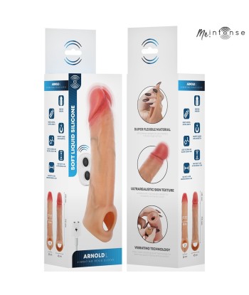 MR INTENSE - ARNOLD L VIBRADOR FUNDA PENE SILICONA CONTROL REMOTO 16 CM -Ø- 4.5 CM