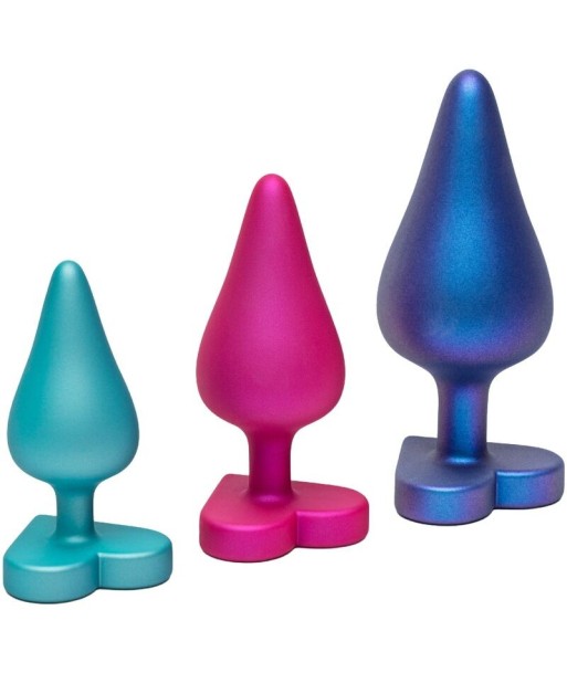 ROMP - LUSTER KIT DE ENTRENAMIENTO ANAL S-M-L CON BASE EN FORMA DE CORAZÓN